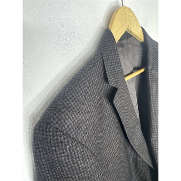 Austin Reed Blazer 42R Men’s 100% Wool Brown Gray Houndstooth Sport Coat - Picture 4 of 8